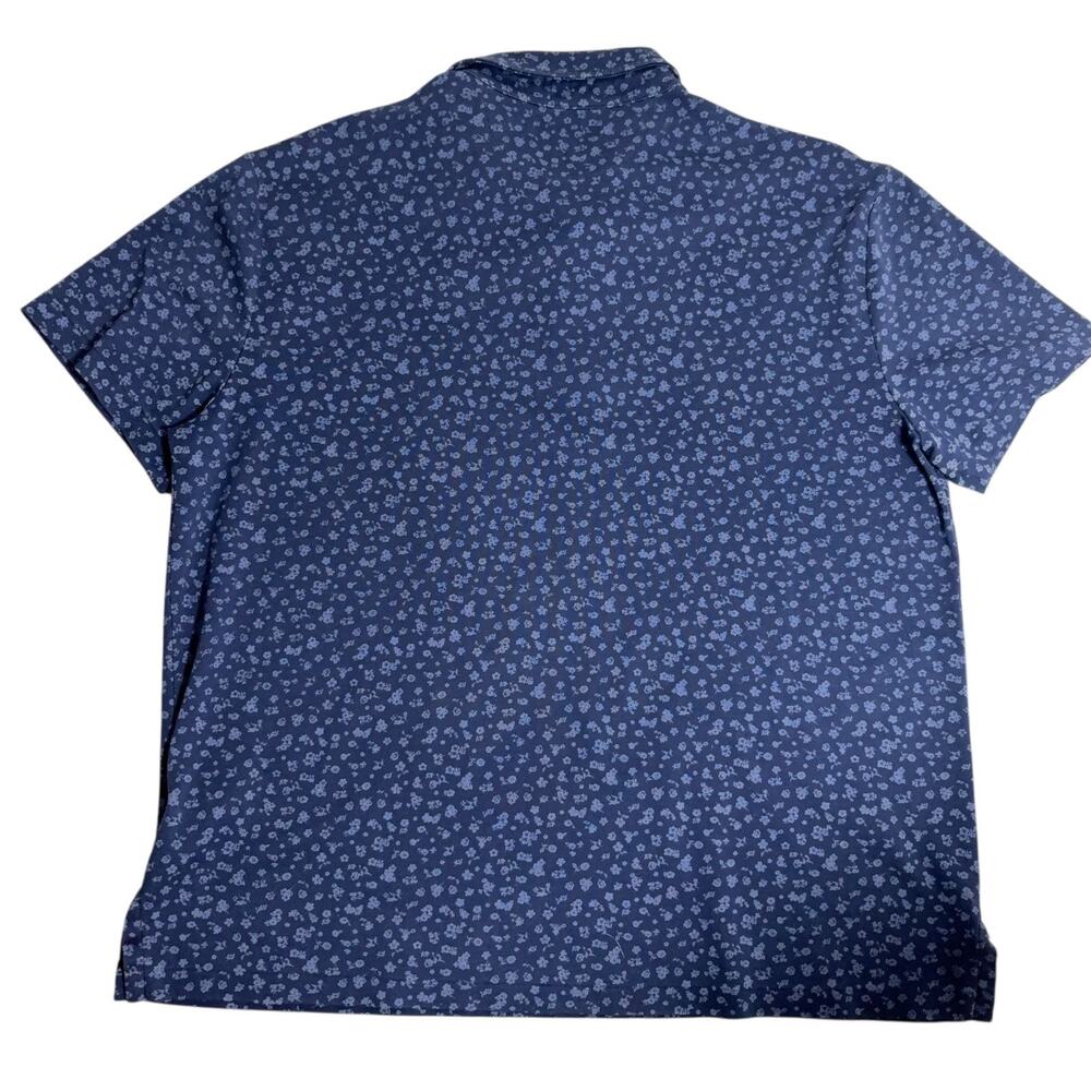 Polo Ralph Lauren Polo Shirt Men's Large Blue Floral Custom Slim Fit Pony - Picture 3 of 4